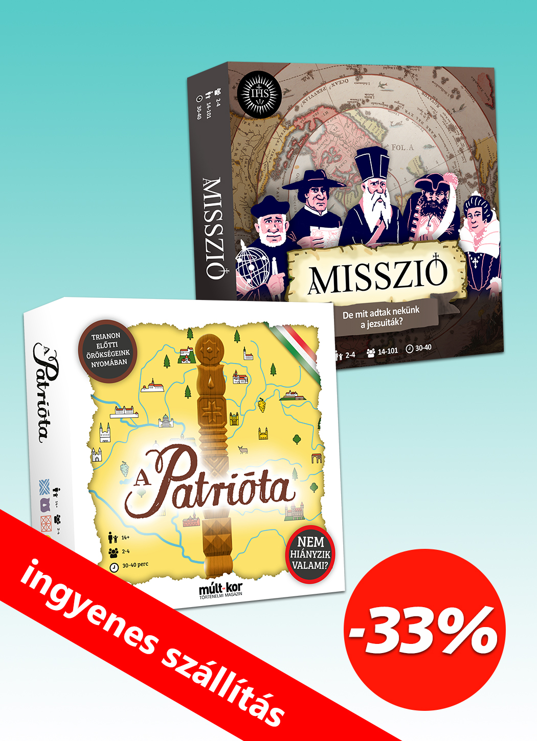 A Misszió és A Patrióta társasjátékok